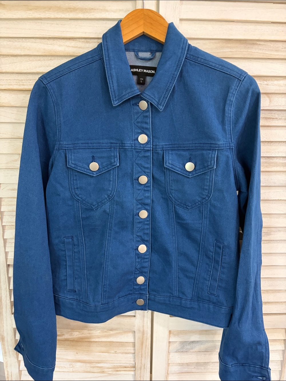 Ashley Mason Indigo Blue Denim Trucker Jacket